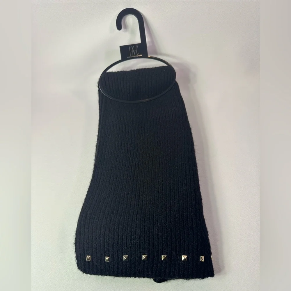 NEW Women’s INC International Concepts Black Studded Scarf